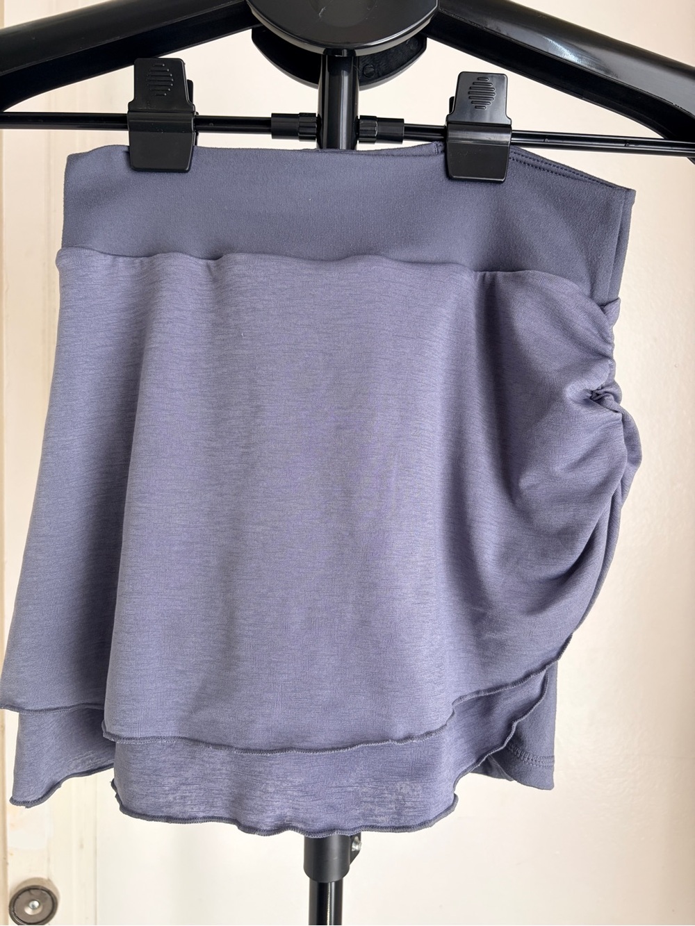 Free People Movement Lavender Layered Pull-On Mini Skirt with Built in Shorts
